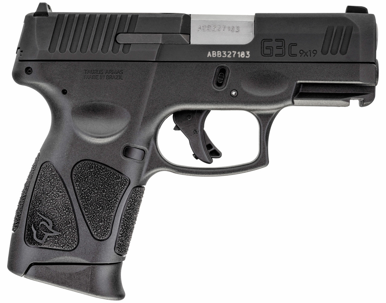 Taurus G3C 9mm, 3.2″ Barrel, AmeriGlo NS, Manual Safety, Black, 12rd