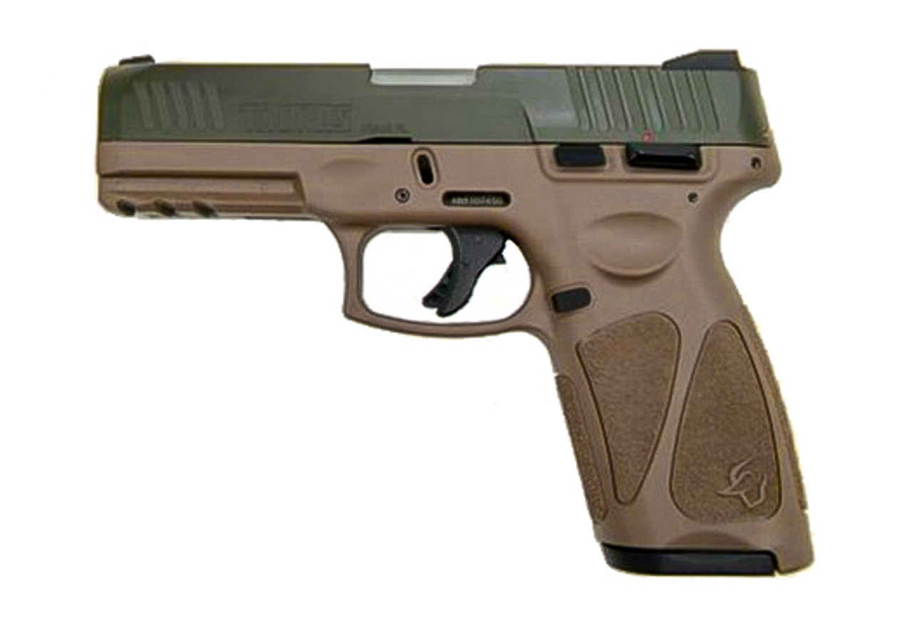 Taurus G3 9mm, 4″ Barrel, Adj. Rear/White Dot Front, ODG/Brown, 15rd/17rd