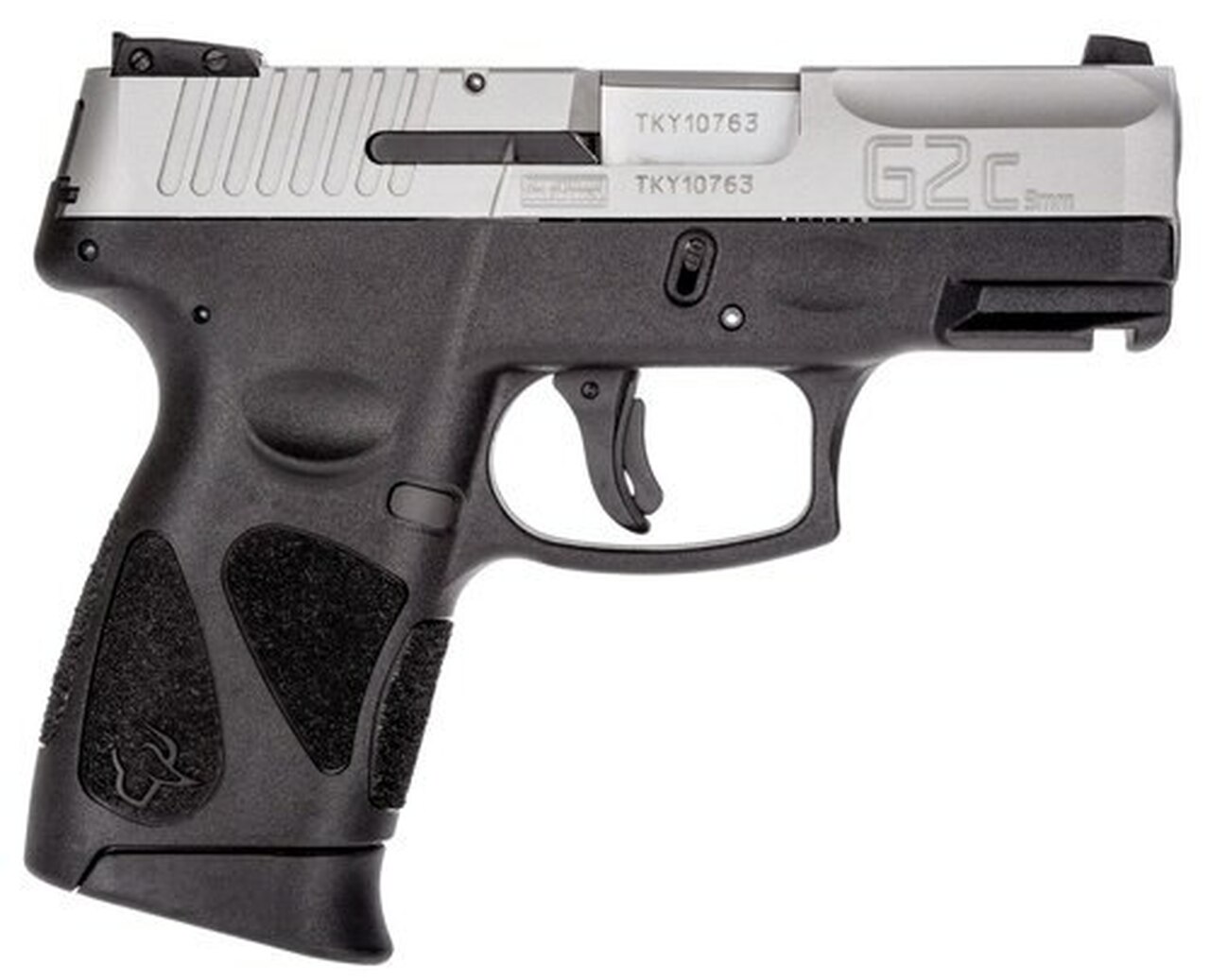 Taurus G2c, 9mm, 3.25″ Barrel, 10rd, Black Frame, Stainless Steel Slide