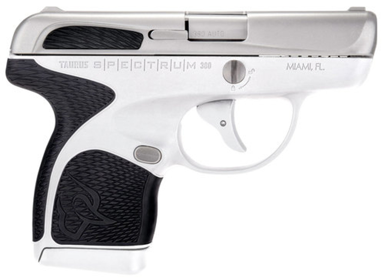 Taurus Spectrum Double 380 ACP 2.8″, /7rd Black Polymer Grip SS/White, 6rd