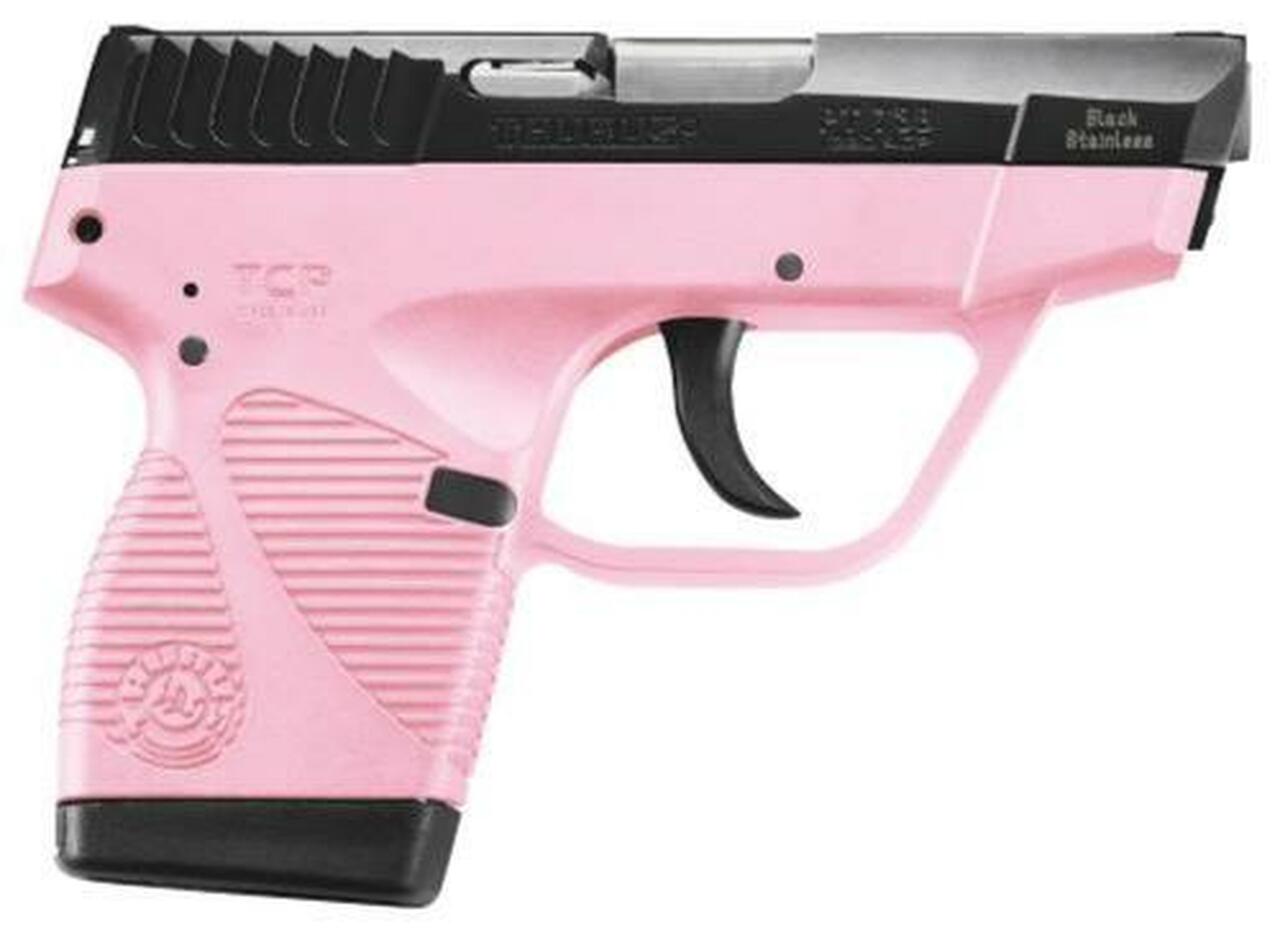 Taurus 738 TCP, .380 ACP, 3.3″, 6rd, Pink Polymer Frame, Blued Slide