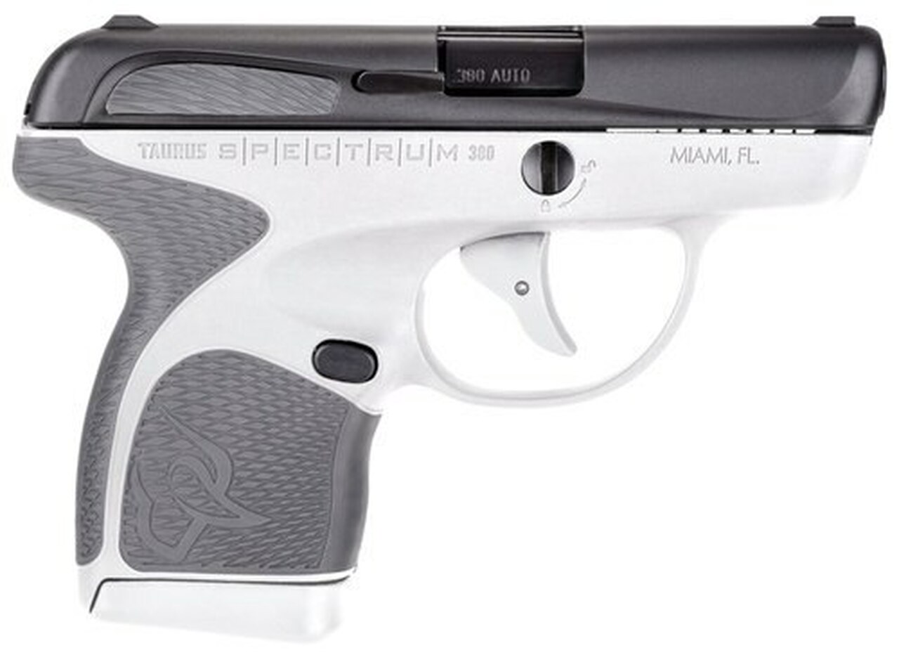 Taurus Spectrum, .380 ACP, 2.8″ Barrel, 7rd, White Frame, Gray Grip