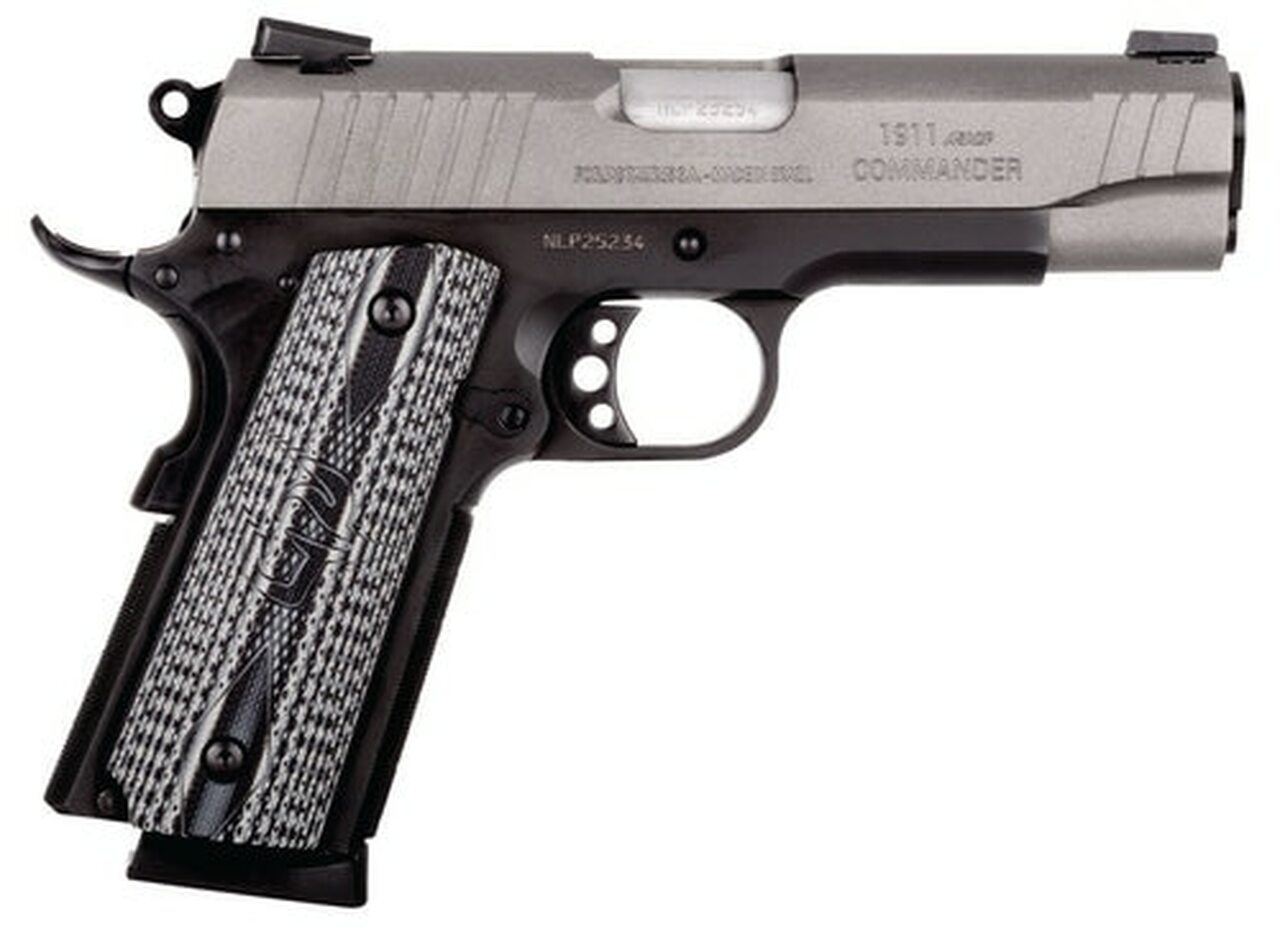 Taurus 1911 Commander 45 ACP 4.2″ Barrel Gray VZ Grip Gray Cerakote Slide 8rd MAg