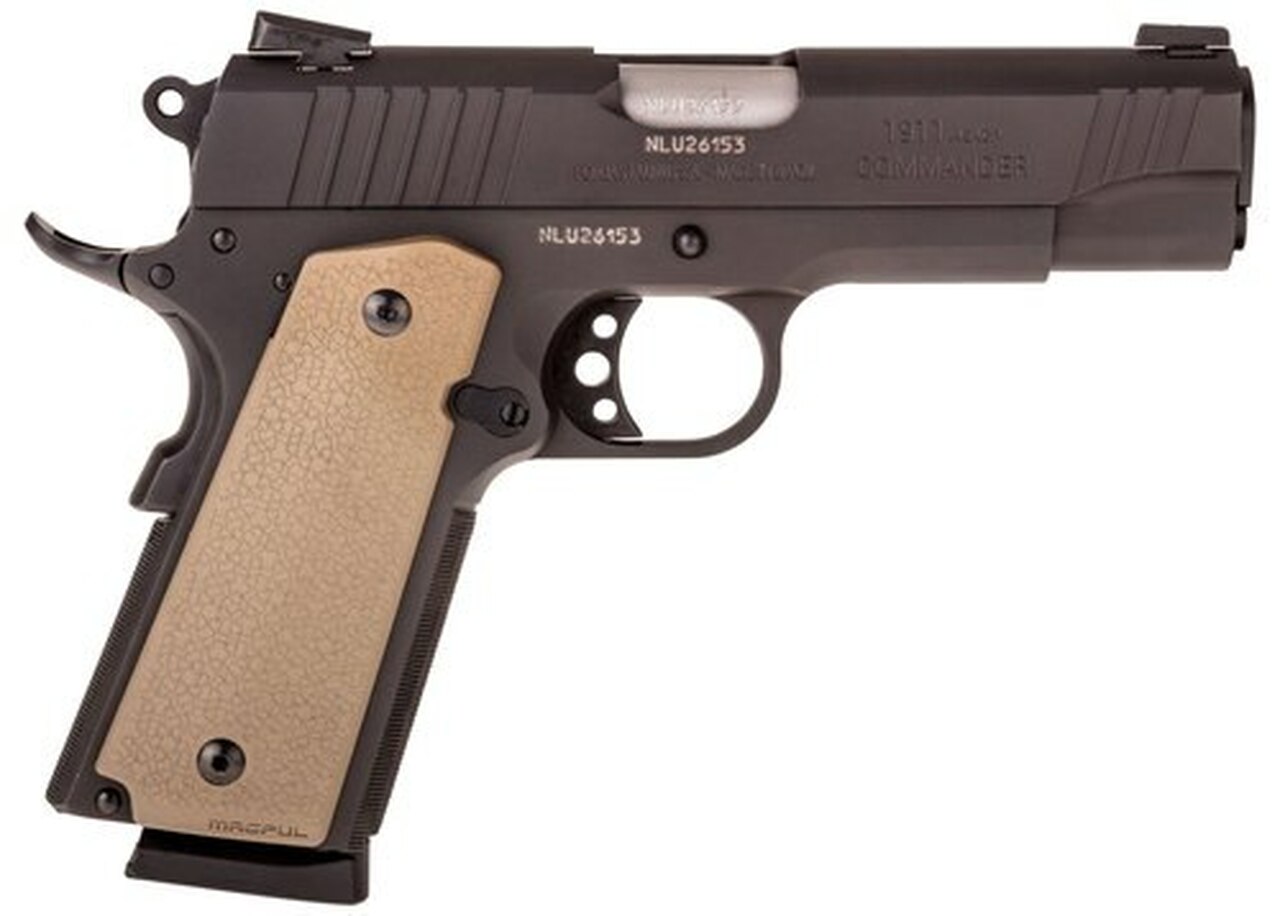 Taurus 1911 Commander, 45 ACP, 4.25″, 8rd, Flat Dark Earth Magpul MOE Grips/Frame, Black Slide