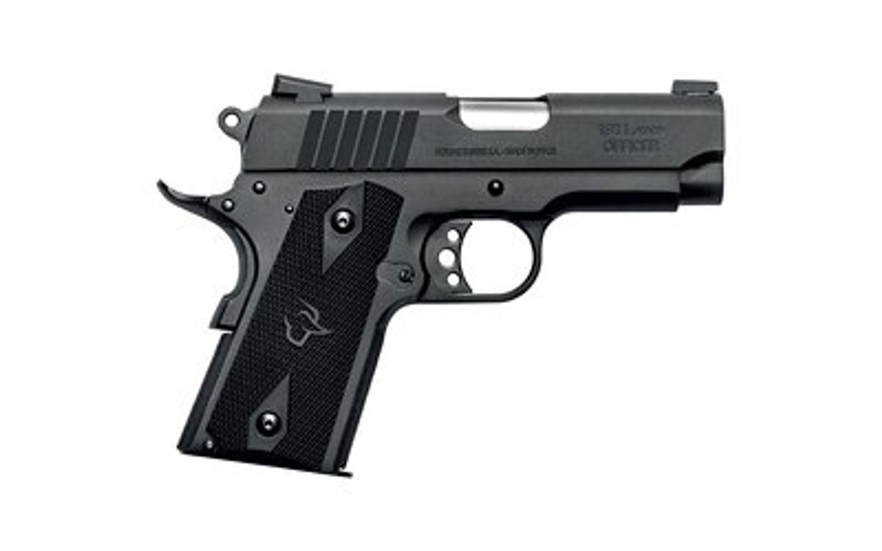 Taurus, 1911, Officer Size, 45 ACP, 3.5″ barrel, Steel Frame, Black, 8Rd, Novak