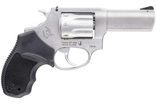 Taurus 942 22 Magnum, 3″ Barrel, Stainless Steel, Black Polymer Grip, 8rd