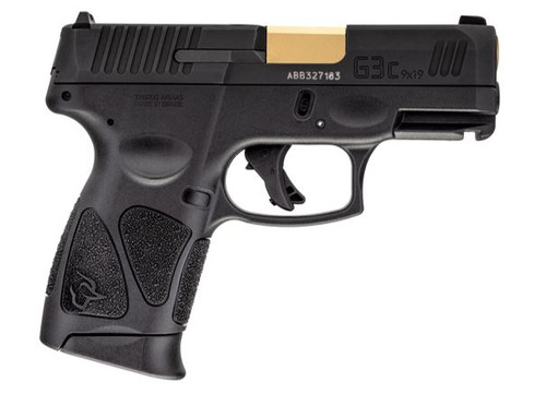 Taurus G3C Lipsey’s Edition 9mm, 3.2″ Barrel, Black, Gold Barrel, 12rd