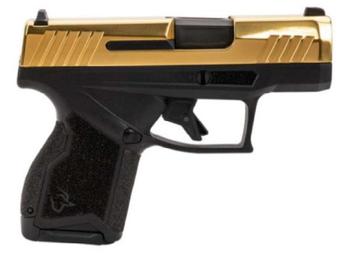Taurus GX4 3.0 9mm, 3.38″ Barrel, Gold PVD Slide, Black Frame, 13rd
