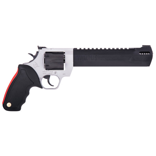 Taurus Raging Hunter 500 Smith & Wesson, 10″ Barrel, Silver Frame, Black Barrel/Cylinder/Grip, 5rd