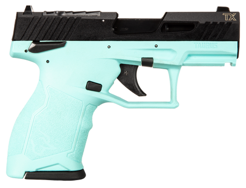 Taurus TX22 22 LR, 3.6″ Threaded Barrel, Cyan Frame, Black Slide, 10rd
