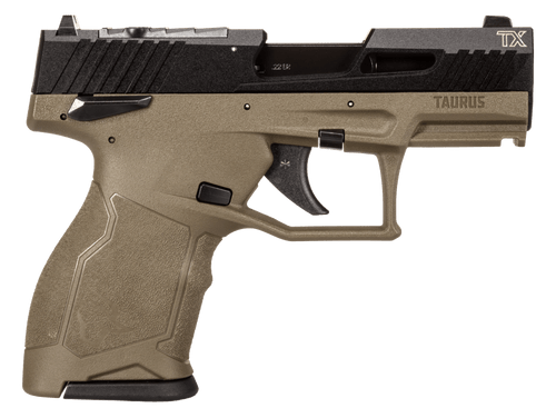 Taurus TX22C 22 LR, 3.6″ Barrel, Olive Drab Green Frame, Black Slide, 10rd