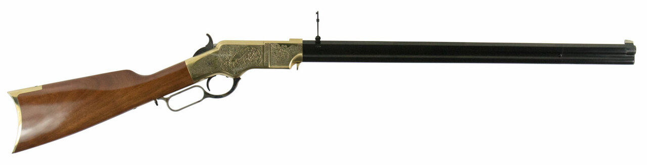Taylor’s 1860 .44-40 Win, 24″ Barrel, Walnut, Blued, Engraved Brass, 13rd