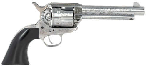Taylors 1873 Cattleman 45 Colt, 5.5″ Barrel, Engraved Steel, 6rd