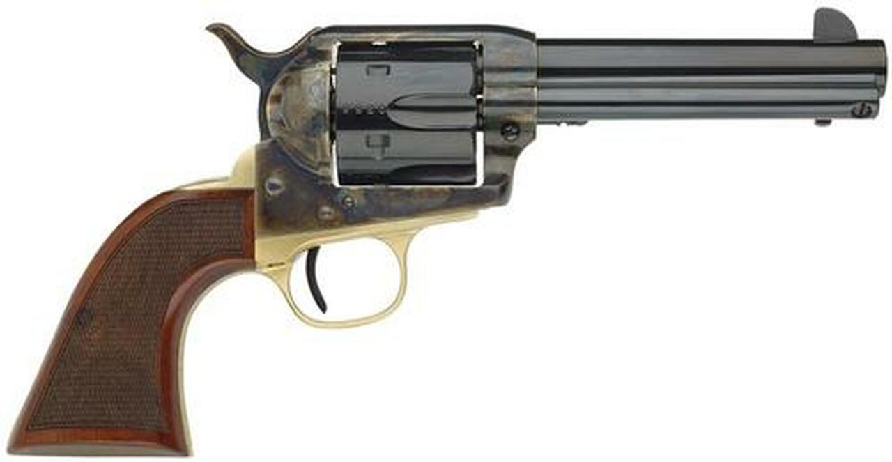 Taylors 1873 Ranch Hand 357 Magnum 4.75″ 6 Checkered Walnut Blued