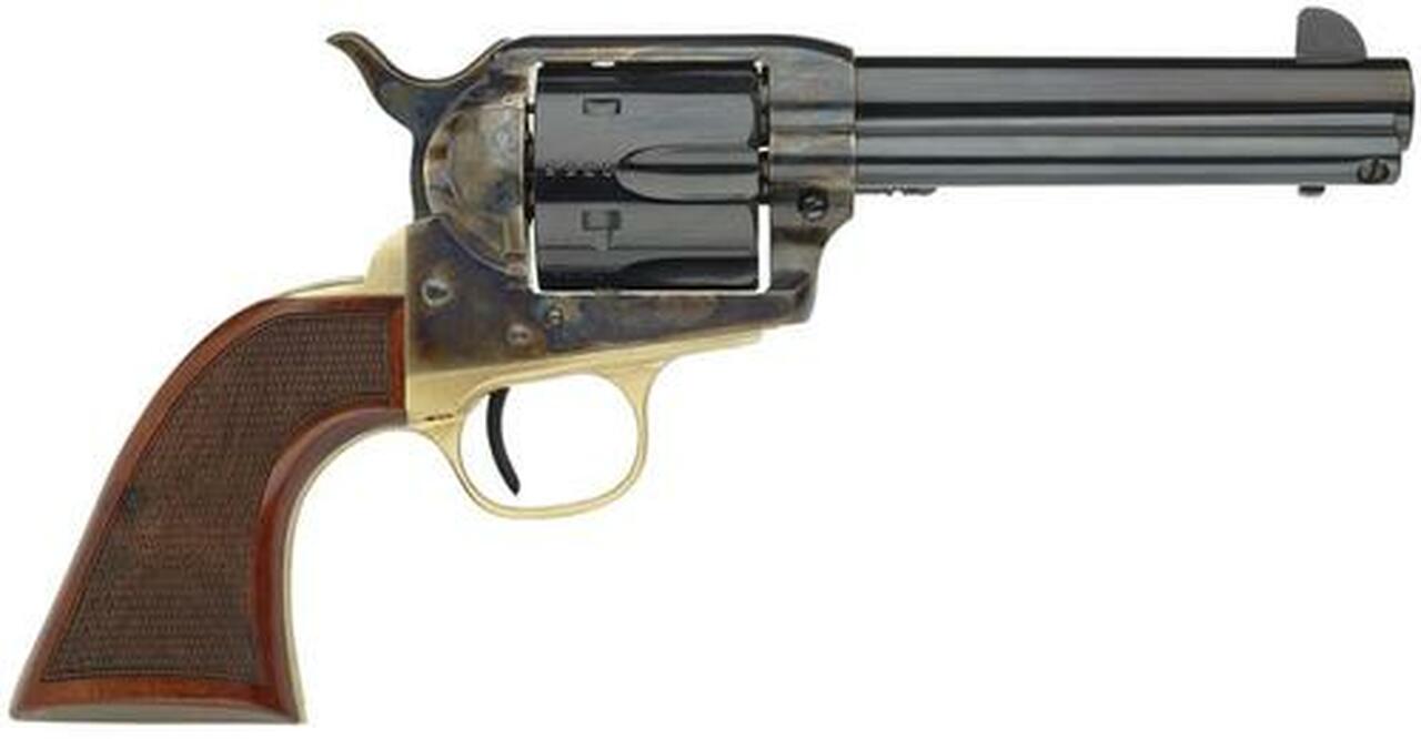 Taylors 1873 Ranch Hand 45 Colt 4.75″ 6 Checkered Walnut Blued