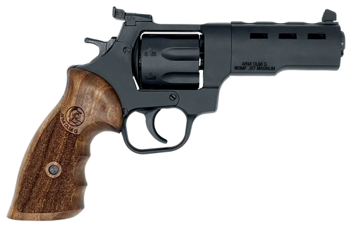 T&C 963 Revolver 357 Magnum, 4″ Barrel, Black, Walnut Grip, 7rd