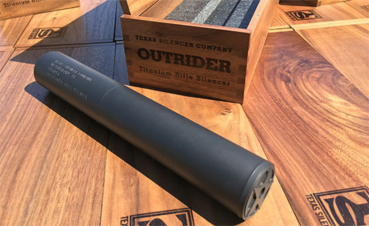 Texas Silencer Company Outrider .308 Caliber Silencer, 5/8×24, Black