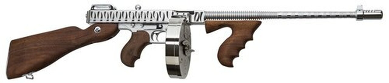 Thompson 1927-A1 Deluxe, .45 ACP, 16.5″, 20rd, American Walnut, Hard-Chrome /w Tiger Stripe