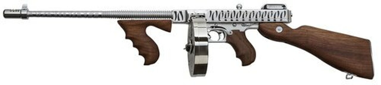 Thompson 1927-A1 Deluxe, .45 ACP, 16.5″, 20rd, American Walnut, Hard-Chrome /w Tiger Stripe