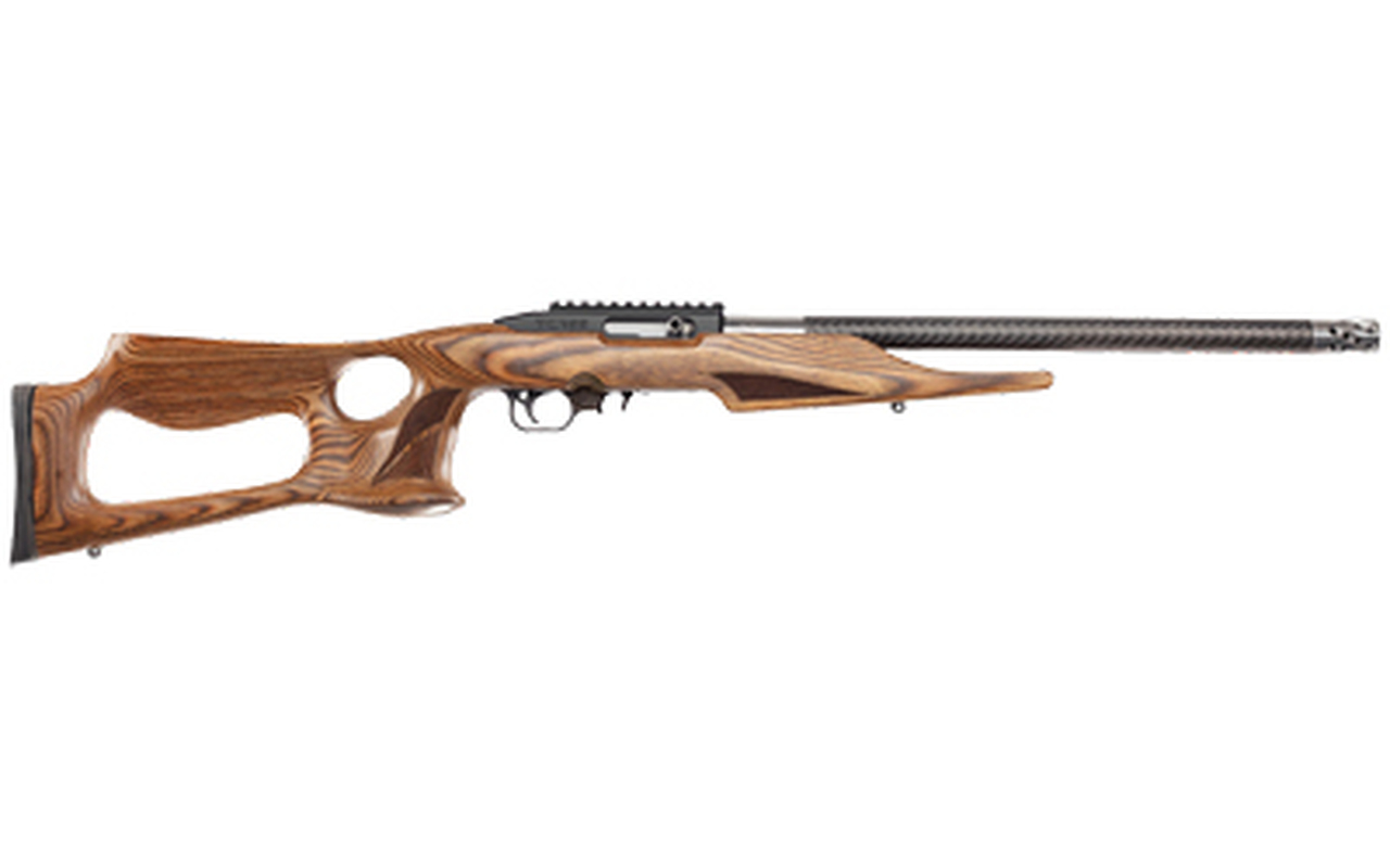 Thompson Center T/CR22 22LR, 20″ Threaded Carbon Fiber Barrel, Brown Altamont Thumbhole Stock, 10rd