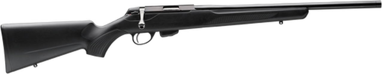 Tikka T1x 22LR, 20″ Cold Hammer Forged Barrel, 1/2×28 Threads, Black, Synthetic Stock, 10rd