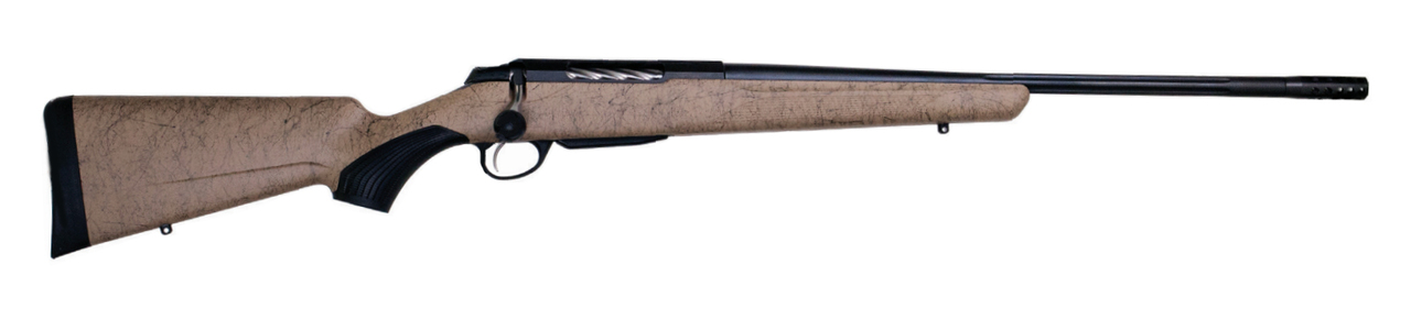 Tikka T3x Lite 7mm Rem Mag, 24.38″ Fluted Barrel, Sand Pattern Color, Right Hand, 3Rd, 1 Mag, W/Muzzle Brake