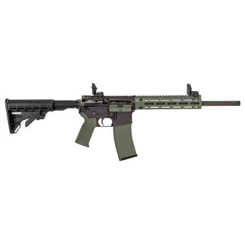 Tippmann M4-22 LTE 22 LR, 16″ Threaded Barrel, Black w/ Olive Drab Green Accents, M4 Collapsible Stock, 25rd