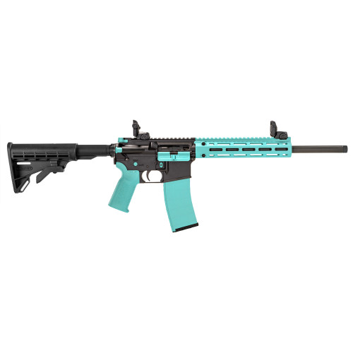 Tippmann M4-22 LTE Accent 22 LR, 16″ Threaded Barrel, Robins Egg Blue Acents, Black Rec, 25rd