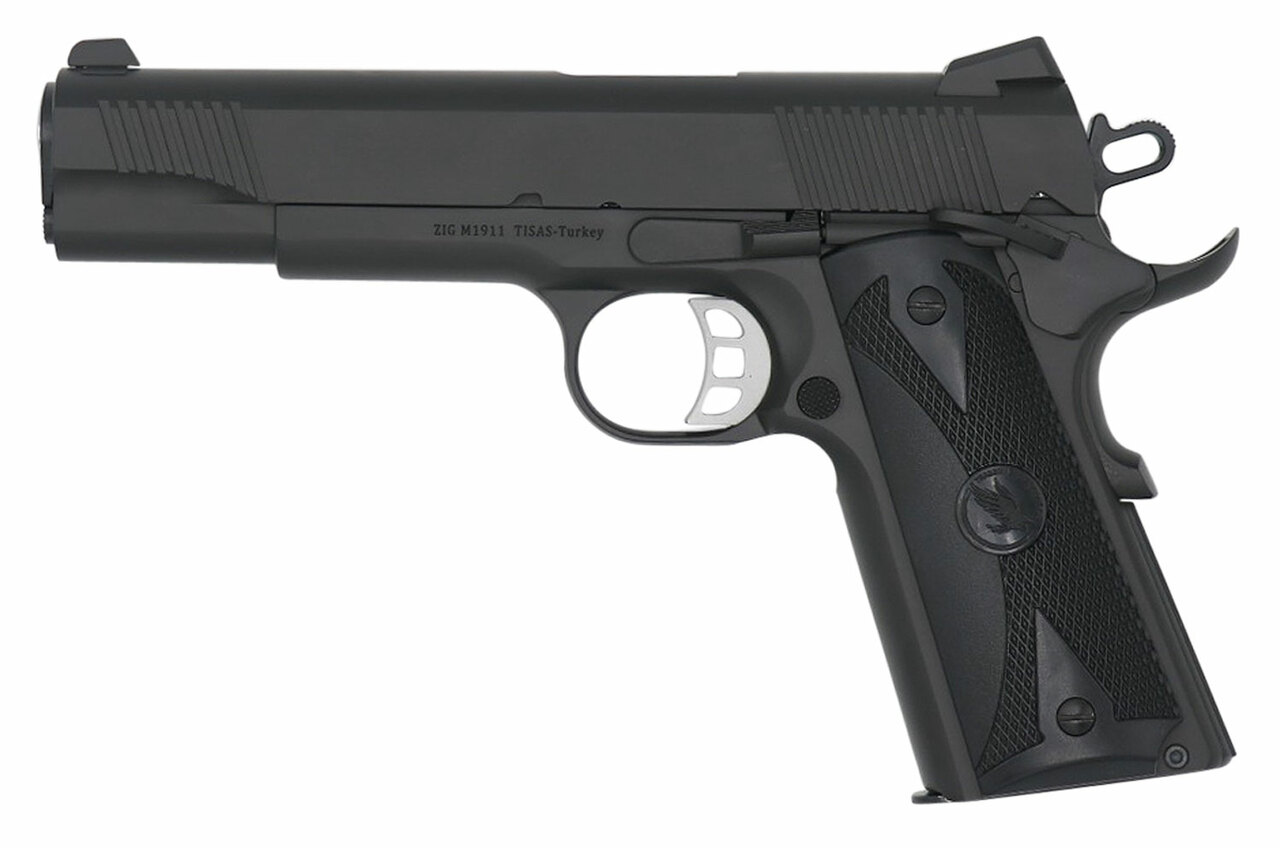 Tisas 1911-B 45 ACP, 5″ Barrel, Steel Frame, Black Cerakote Finish, Novak Style 3-Dot Sights, 8Rd
