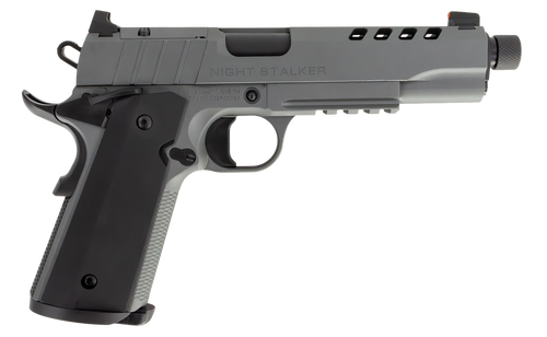 Tisas 1911 Night Stalker 45 ACP, 5.55″ Threaded Barrel, Gray, Optic Ready, 8rd