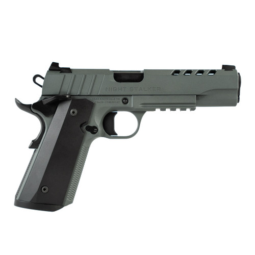 Tisas 1911 Night Stalker 9mm, 5″ Barrel, Platinum Grey Cerakote, 9rd