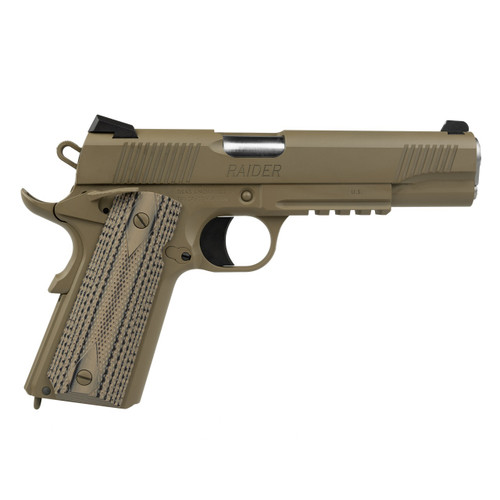 Tisas 1911 Raider 9mm, 5″ Barrel, Flat Dark Earth, G10 Grips, 9rd