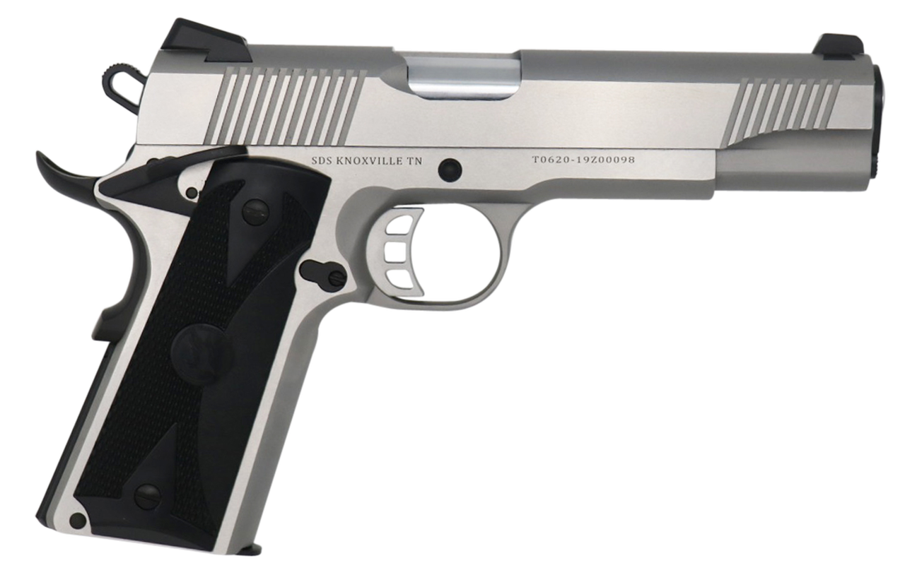 Tisas 1911-S 45 ACP, 5″ Barrel, Steel Frame, Stainless Finish, Novak Style 3-Dot Sights, 8Rd