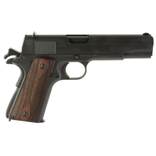 Tisas 1911A1 FS 45 ACP, 5″ Barrel, Black, Checkered Wood Grips, 7rd