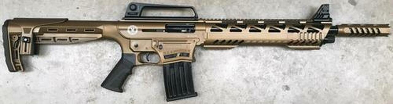 TR Imports SE122 Tactical Cerakote 12 Ga, 18.5″ Barrel, Door-Buster Brake, Quad Rail, Bronze, 3rd/5rd Mags