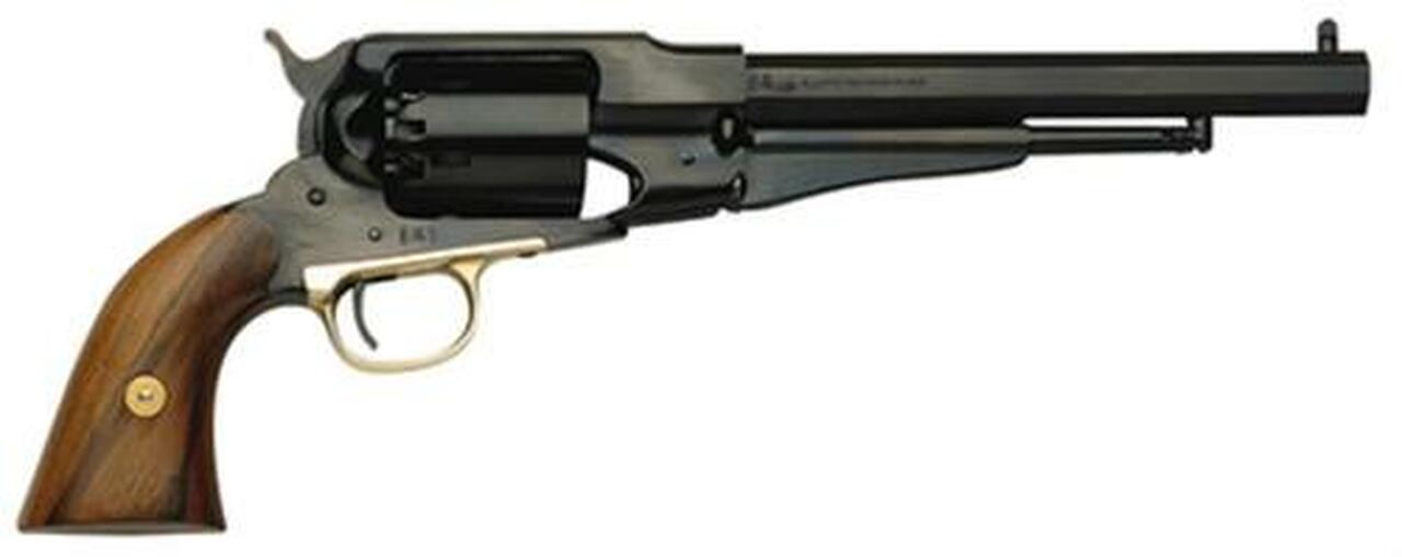 Traditions 1858 Army .44 Black Powder, 8.0″, Top Strap/Post Walnut Grip, Blued,