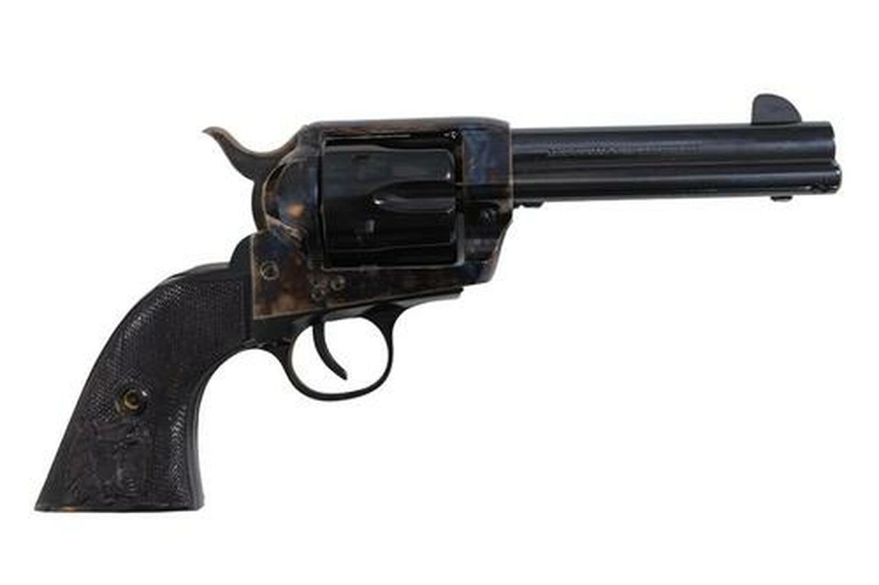 Traditions 1873 Black Eagle 45LC, 4.8″, Black PVC Grips Blued, 6rd