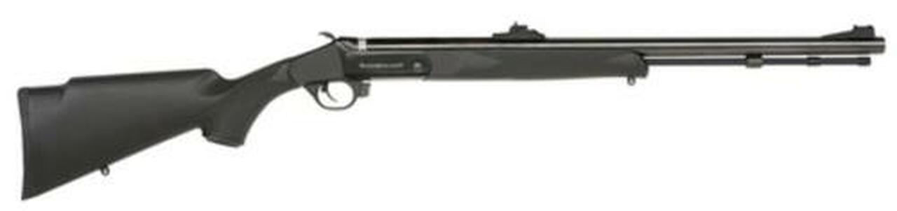 Traditions Black Powder Buckstalker Accelerator Break-Open Muzzleloader .50 Caliber 24″ Barrel Blue Finish TruGlo Fiber Optic Sights Black Stock