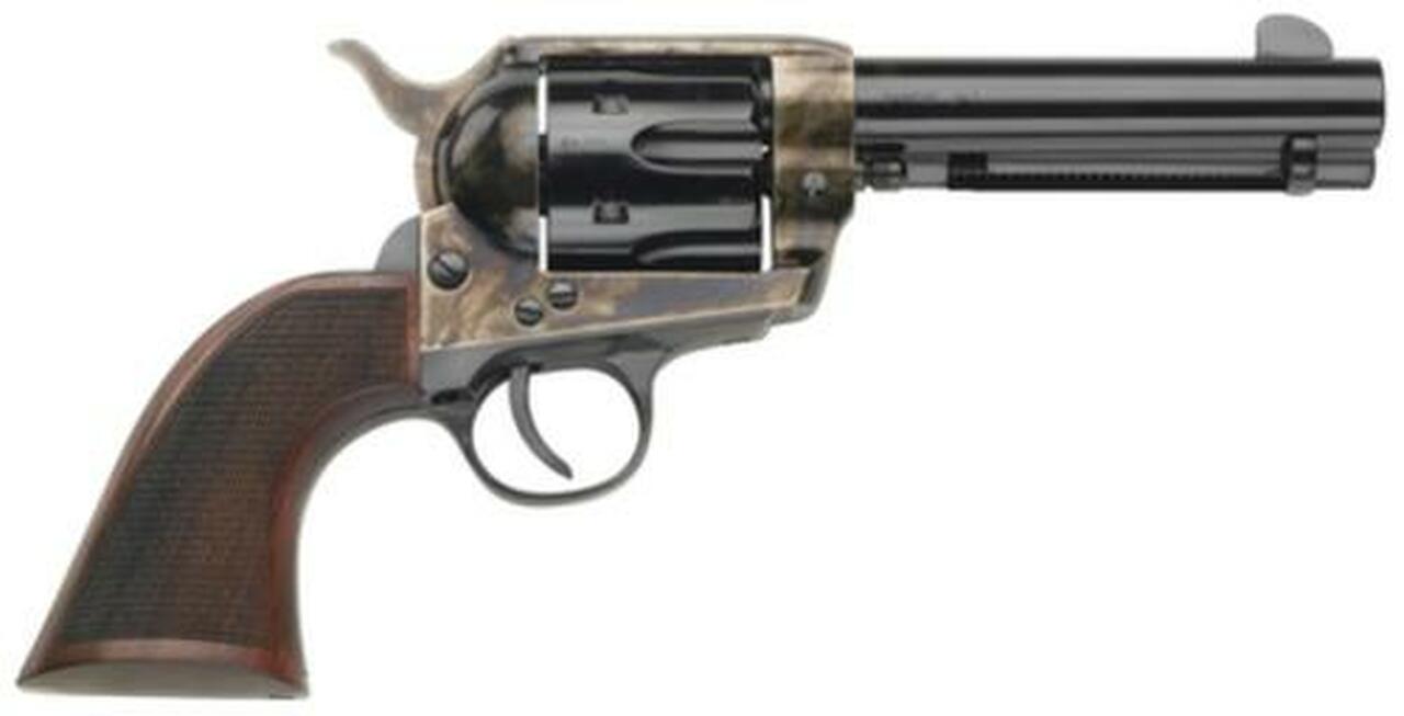Traditions Black Powder Frontier 1873 Single Action Army .45 Long Colt 5.5″ Barrel Case Hardened Finish Checkered Walnut Grip