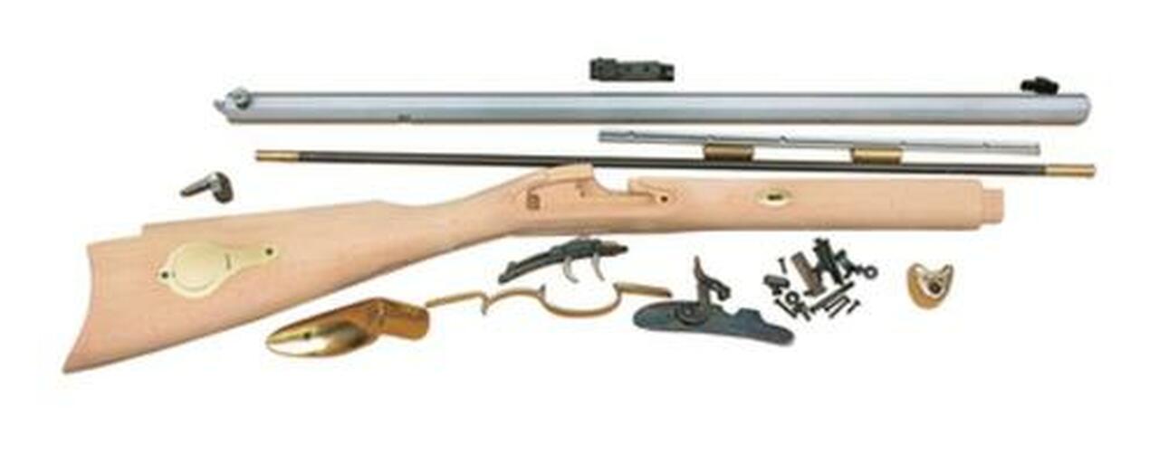 Traditions Black Powder St Louis Hawken Rifle Kit .50 Caliber Percussion 28″ Octagonal Barrel White Hardwood Stock Clampacked