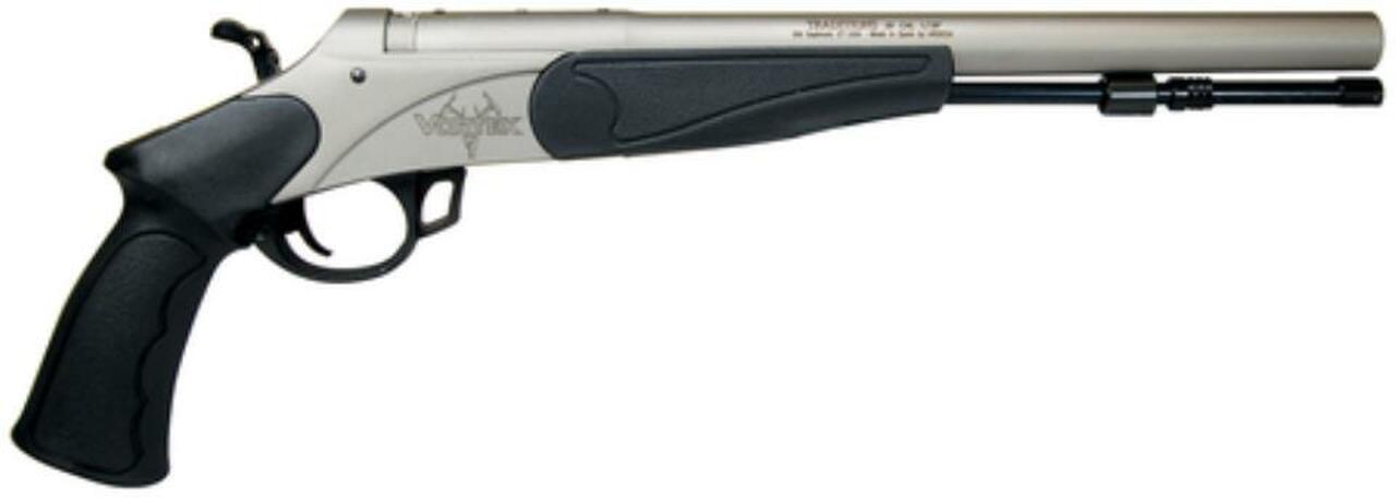 Traditions Black Powder Vortek Black Powder Pistol .50 Caliber 13″ Tapered Barrel CeraKote Finish Steel Sights Black Composite Stock