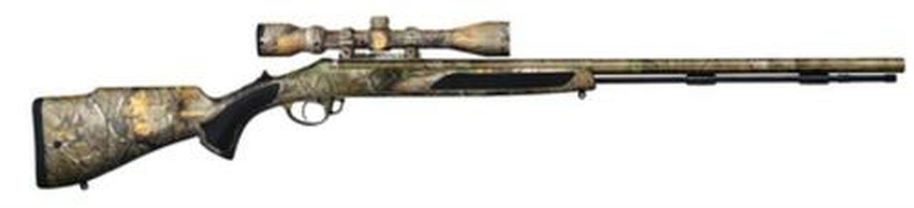 Traditions Black Powder Vortek StrikerFire LDR .50 Caliber 30″ Barrel TAC2 Trigger 3-9x40mm Scope Hogue Overmold Soft Touch Stock Full Realtree Xtra Camo Coverage