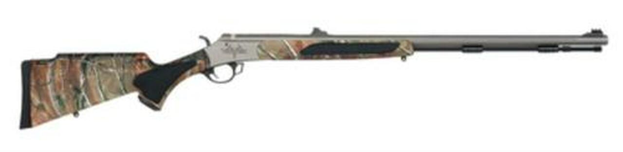 Traditions Black Powder Vortek Ultralight .50 Caliber 28″ Barrel CeraKote Finish Williams Metal Fiber Optic Sights Realtree AP Hogue Overmold Soft Touch Stock