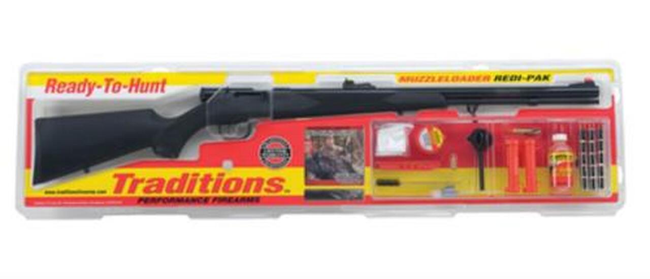 Traditions Break Open 50 Cal 24″ Barrel Adjustable Fiber Optic Synthetic Stock