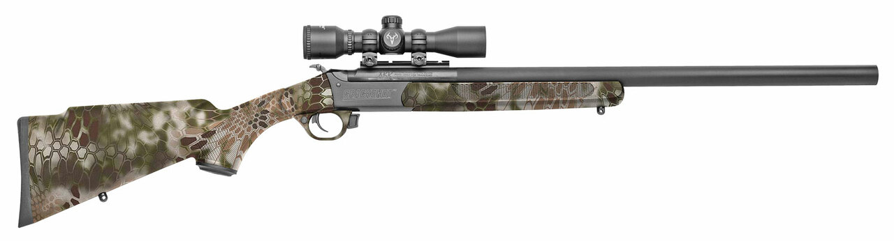 Traditions Crackshot XBR Package .22 Caliber, 16.50″ Barrel, 20″ Fixed Stock, Kryptek Highlander