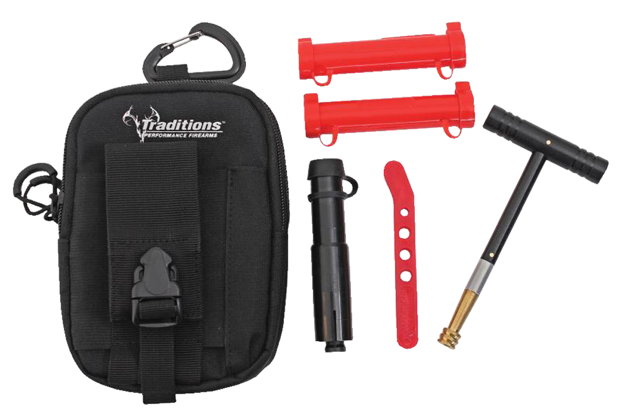 Traditions Field Shooter’s Kit with Belt Pouch, Shooting Kit Black