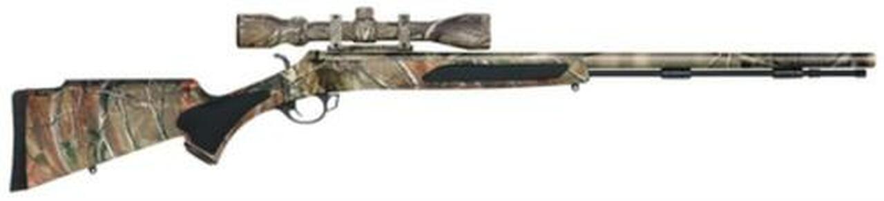 Traditions Vortek Ultralight .50 Caliber 28″ Barrel 3-9x40mm Scope Hogue Stock Full Realtree AP Camo