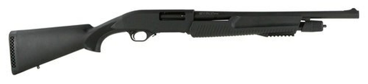 TriStar Cobra II Tactical, Pump-Action 12 Ga, 18.5″, 3″, 5rd, Black