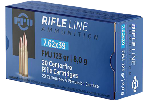 TR&Z Metric Rifle 7.62x39mm, 123gr, FMJ, 20rd Box