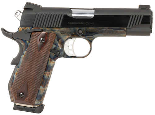 Tyler Gun Works 1911 45 ACP, 4.25″ Barrel, Case Hardened Walnut Grip, 7rd